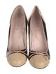 Red Valentino Patent Leather Colorblock Pattern Pumps
