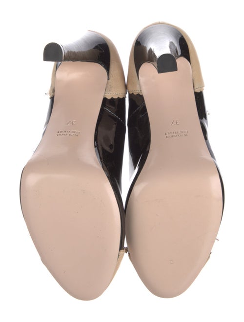 Red Valentino Patent Leather Colorblock Pattern Pumps