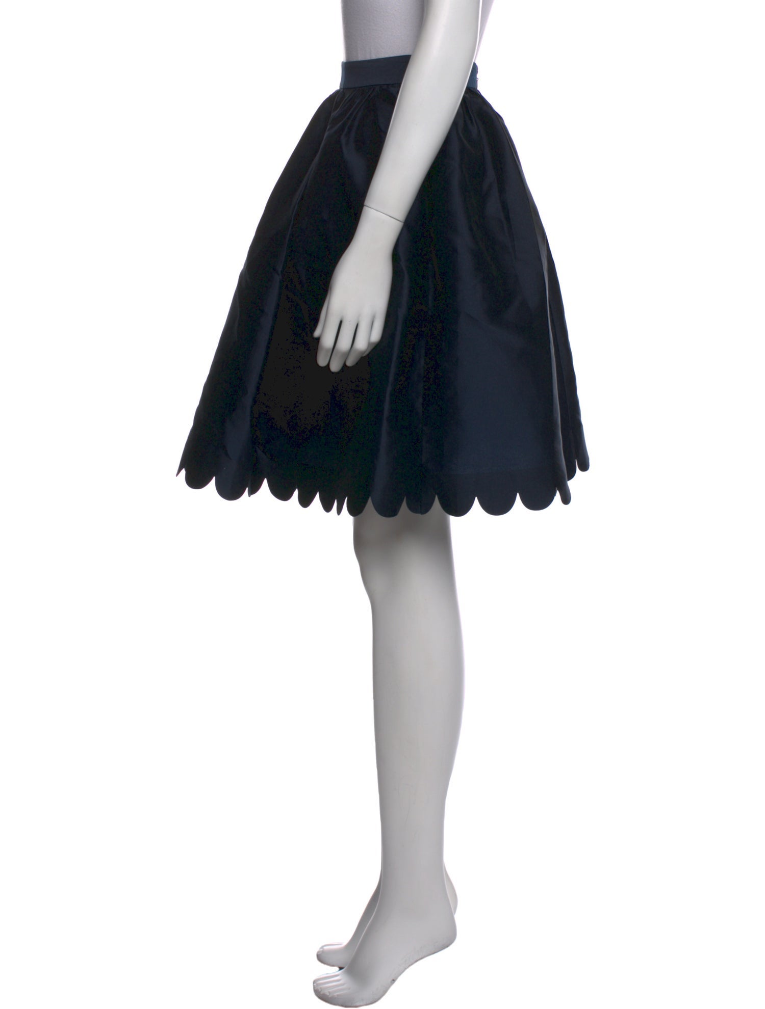 Red Valentino Scalloped Accent Knee-Length Skirt w/ Tags