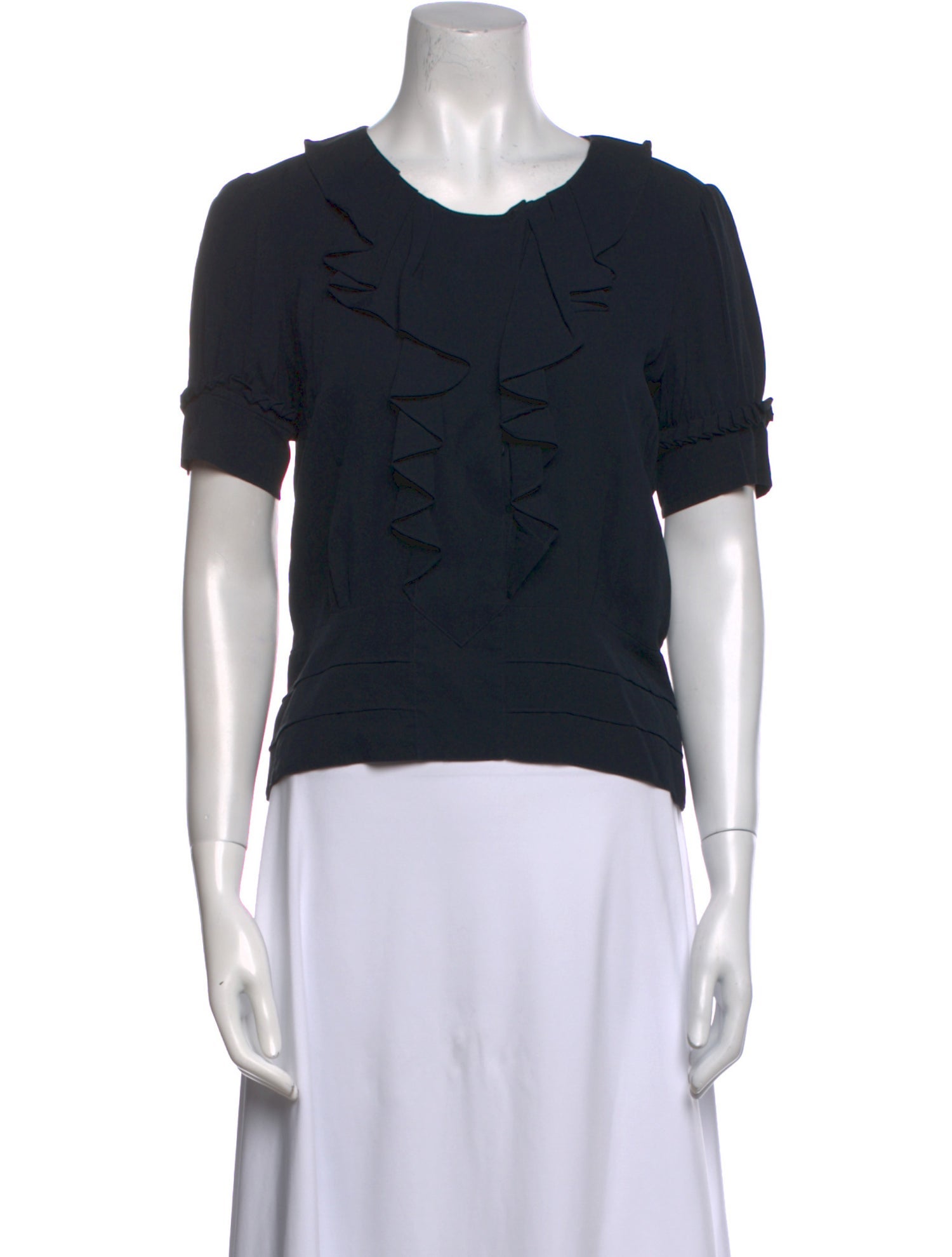 Red Valentino Silk Scoop Neck Top