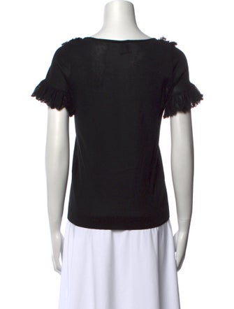 Red Valentino Scoop Neck Short Sleeve Top