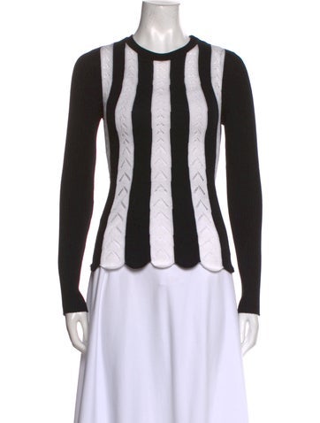 Red Valentino Knitwear Striped Crew Neck Sweater XS