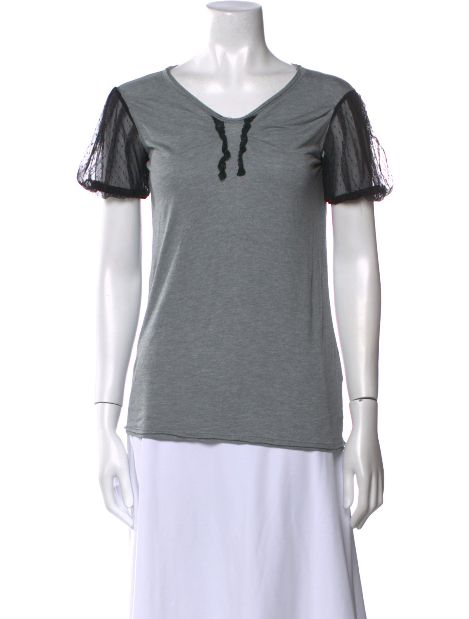 Red Valentino V-Neck Short Sleeve T-Shirt