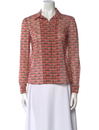 Red Valentino Silk Printed Blouse