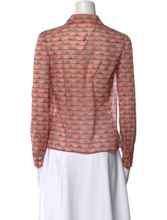 Red Valentino Silk Printed Blouse