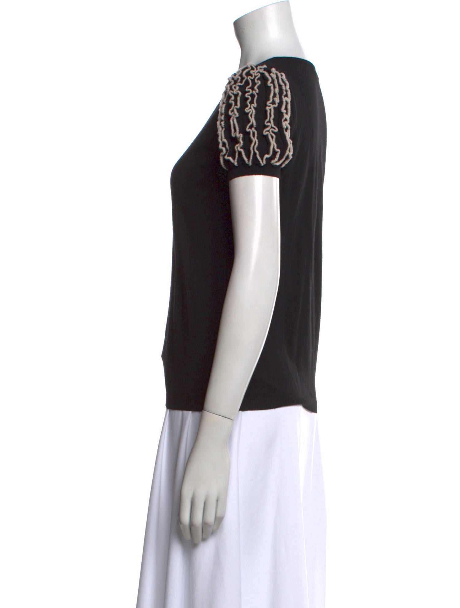 Red Valentino Virgin Wool Crew Neck T-Shirt