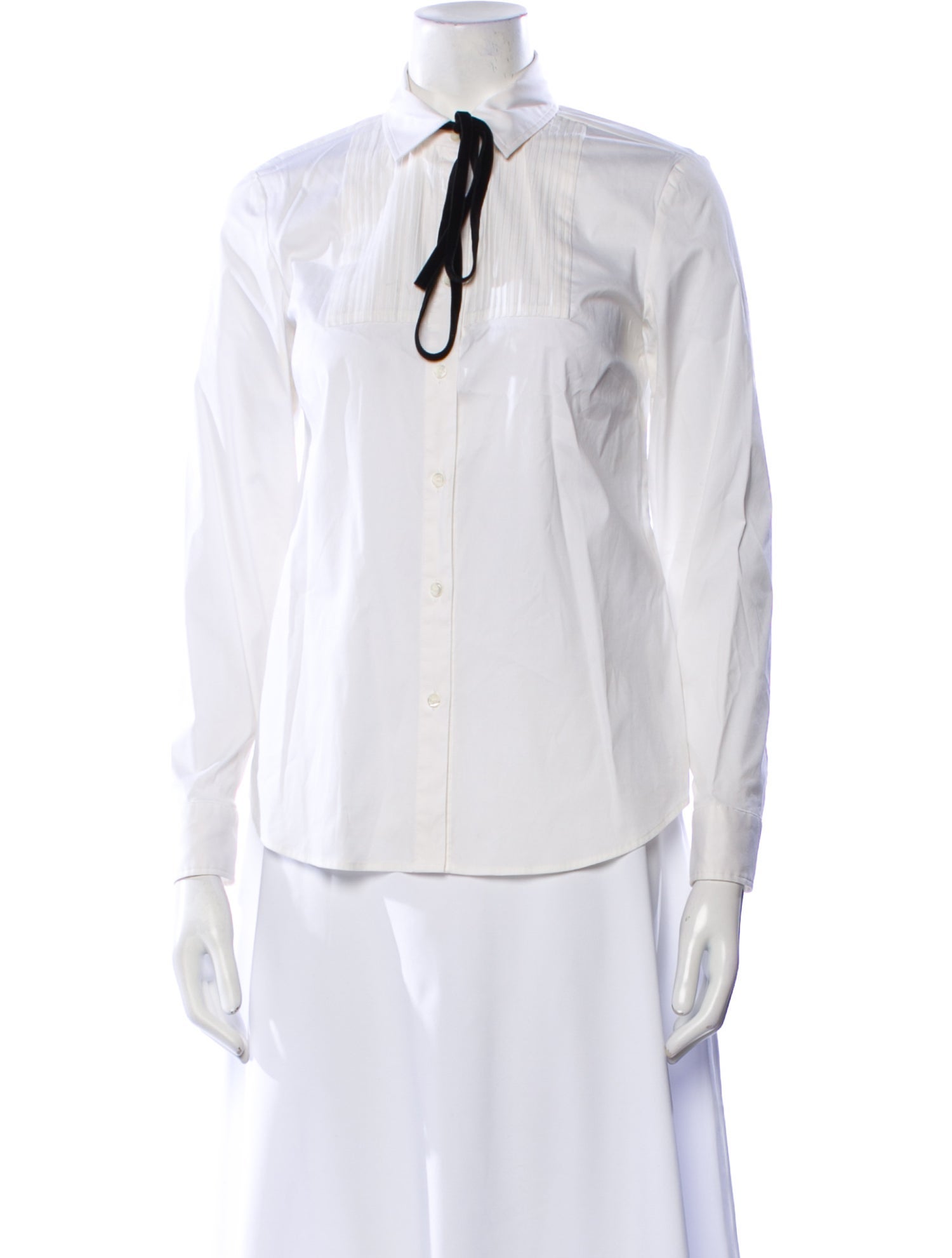 Red Valentino Long Sleeve Button-Up Top