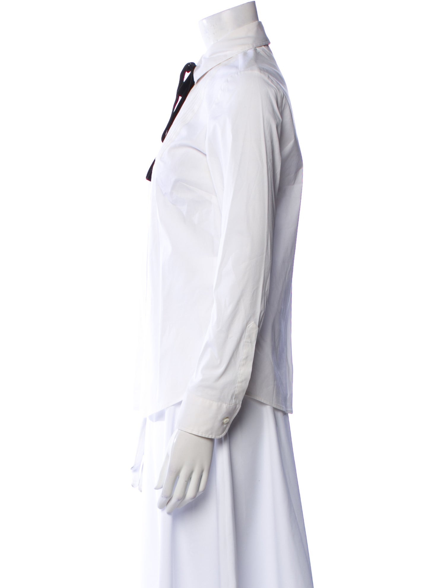 Red Valentino Long Sleeve Button-Up Top