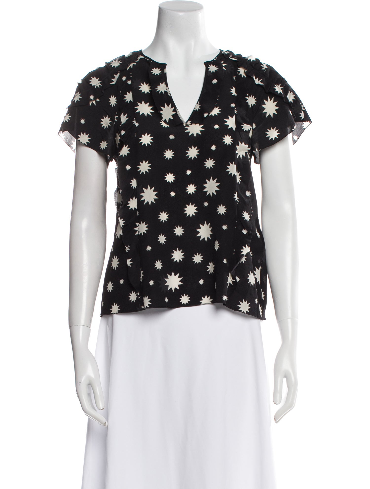 Red Valentino Silk Printed Blouse