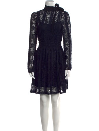 Red Valentino Lace Pattern Mini Dress