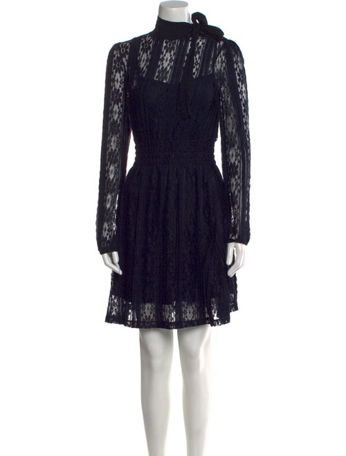 Red Valentino Lace Pattern Mini Dress