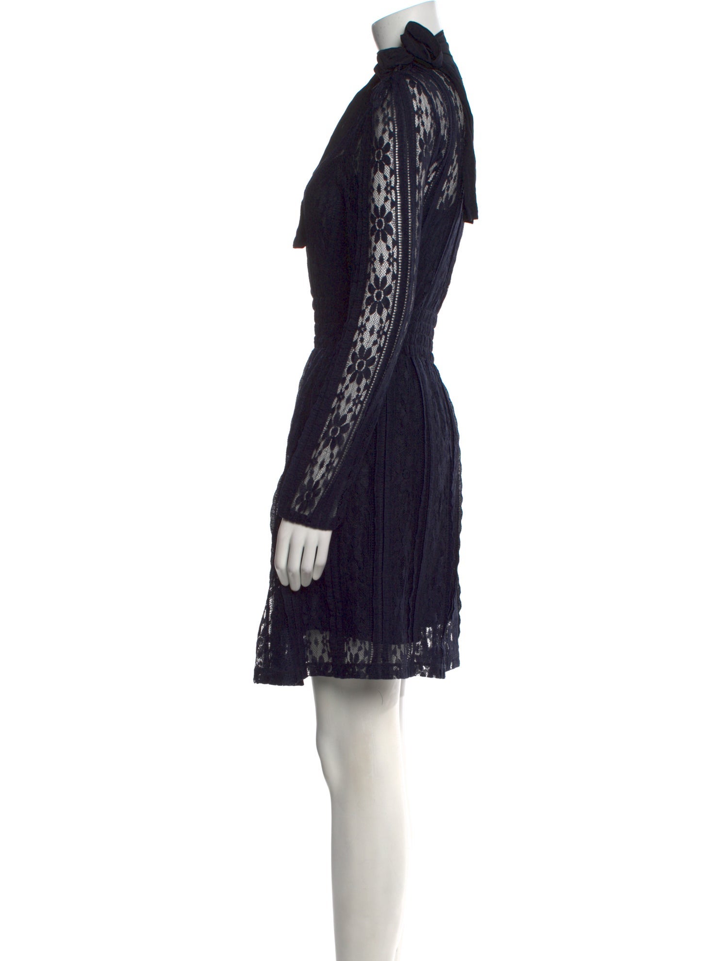 Red Valentino Lace Pattern Mini Dress