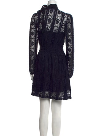 Red Valentino Lace Pattern Mini Dress