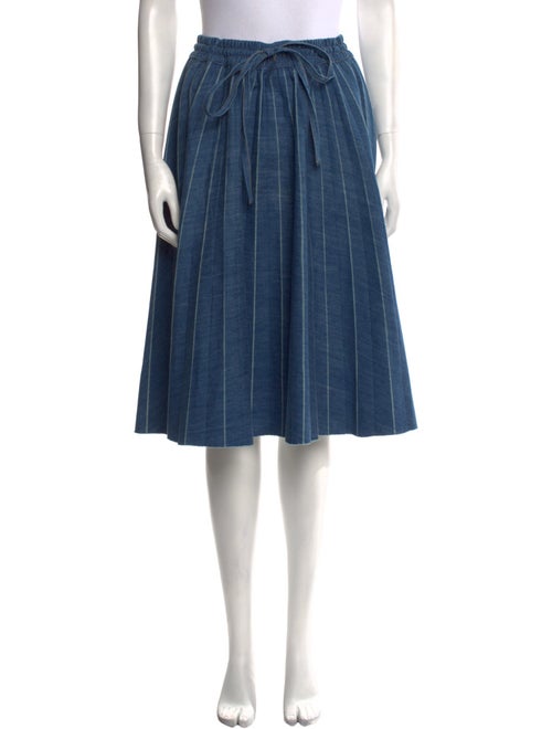 Red Valentino Raw-Edge Trim Knee-Length Skirt