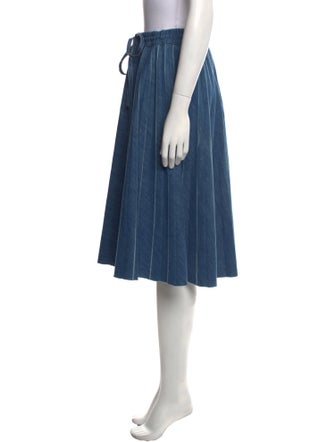 Red Valentino Raw-Edge Trim Knee-Length Skirt