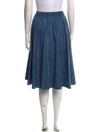 Red Valentino Raw-Edge Trim Knee-Length Skirt