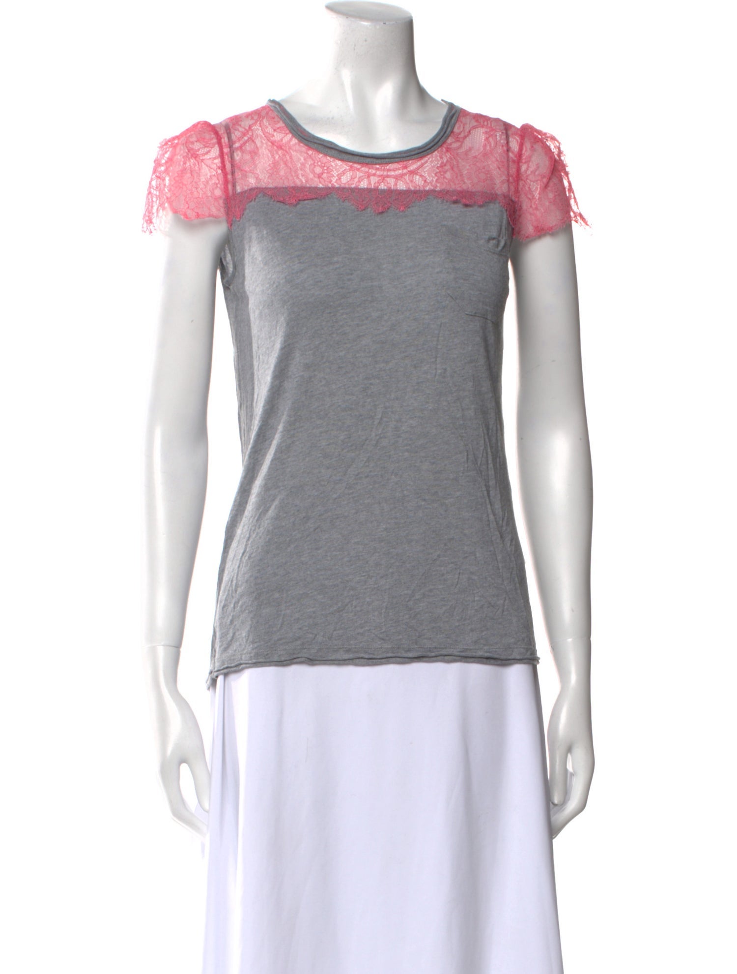 Red Valentino Scoop Neck Short Sleeve T-Shirt
