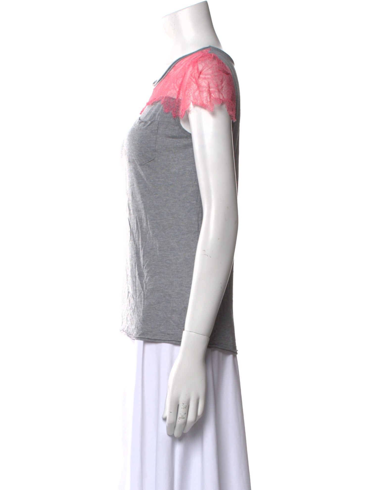 Red Valentino Scoop Neck Short Sleeve T-Shirt
