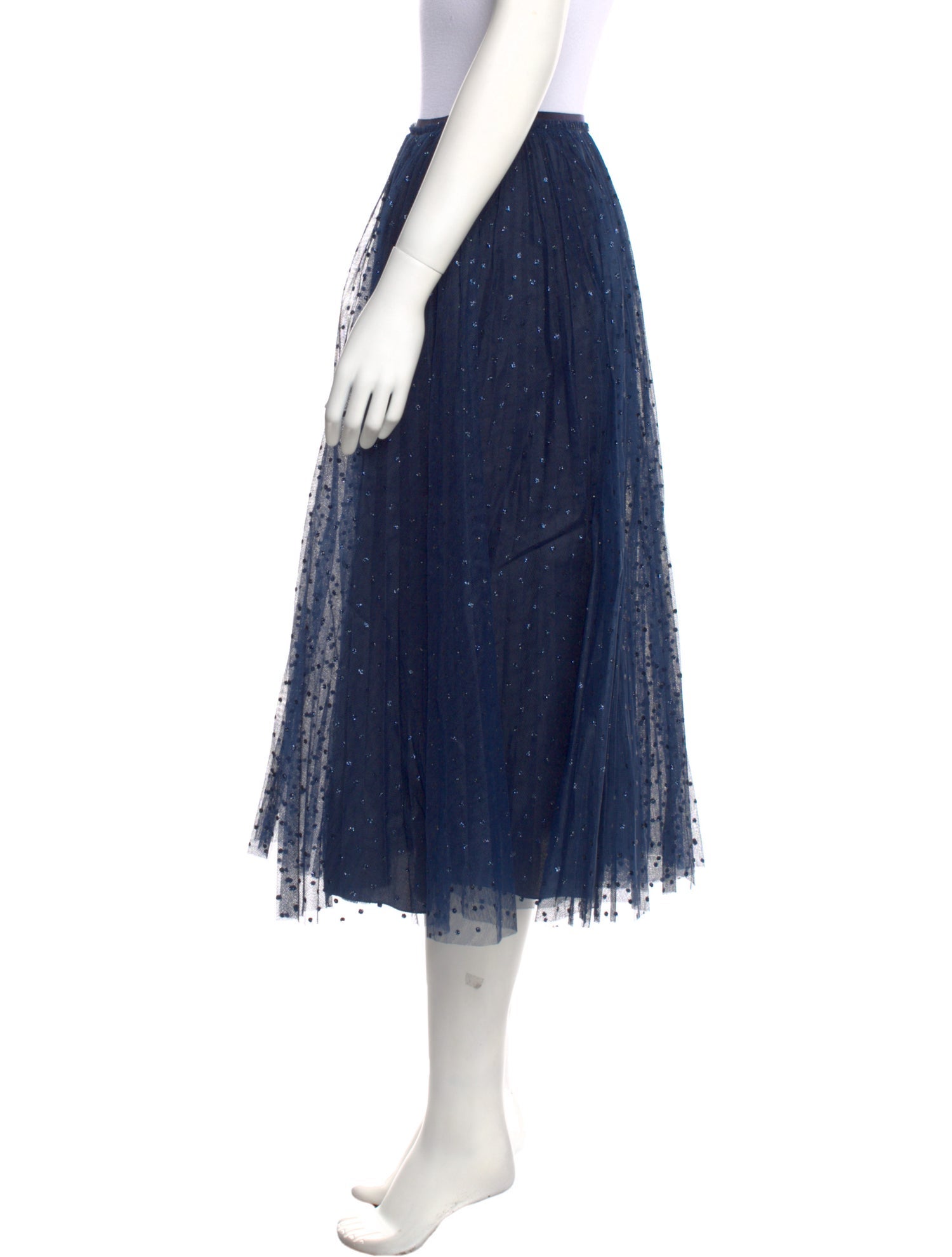 Red Valentino Glitter Accents Midi Length Skirt w/ Tags