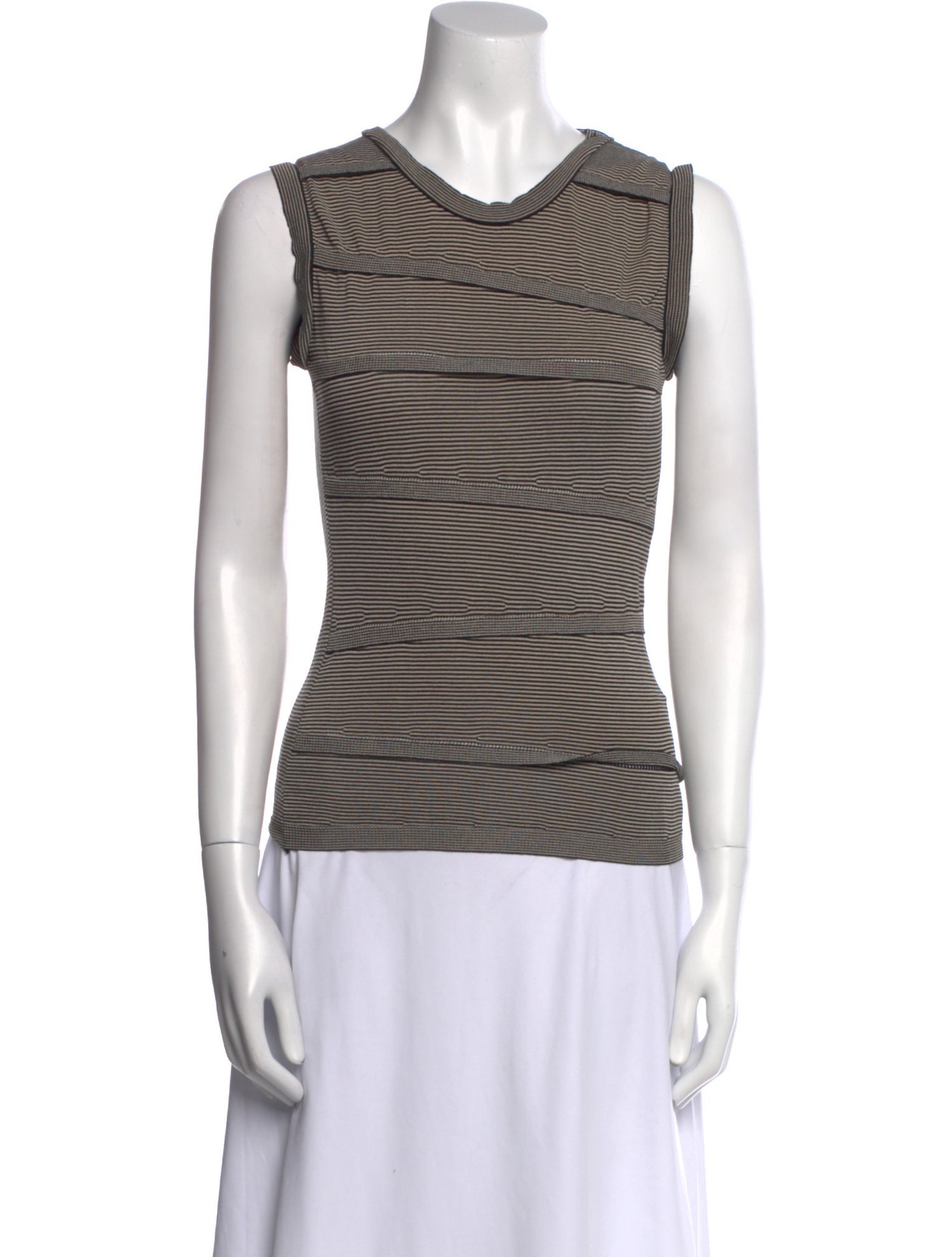 Red Valentino Cowl Neck Sleeveless Top
