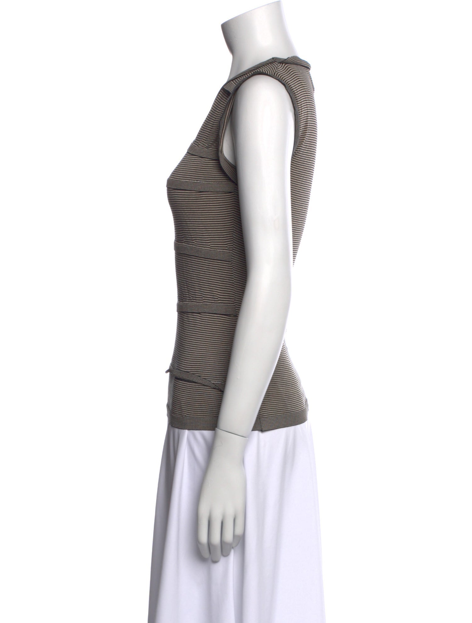 Red Valentino Cowl Neck Sleeveless Top