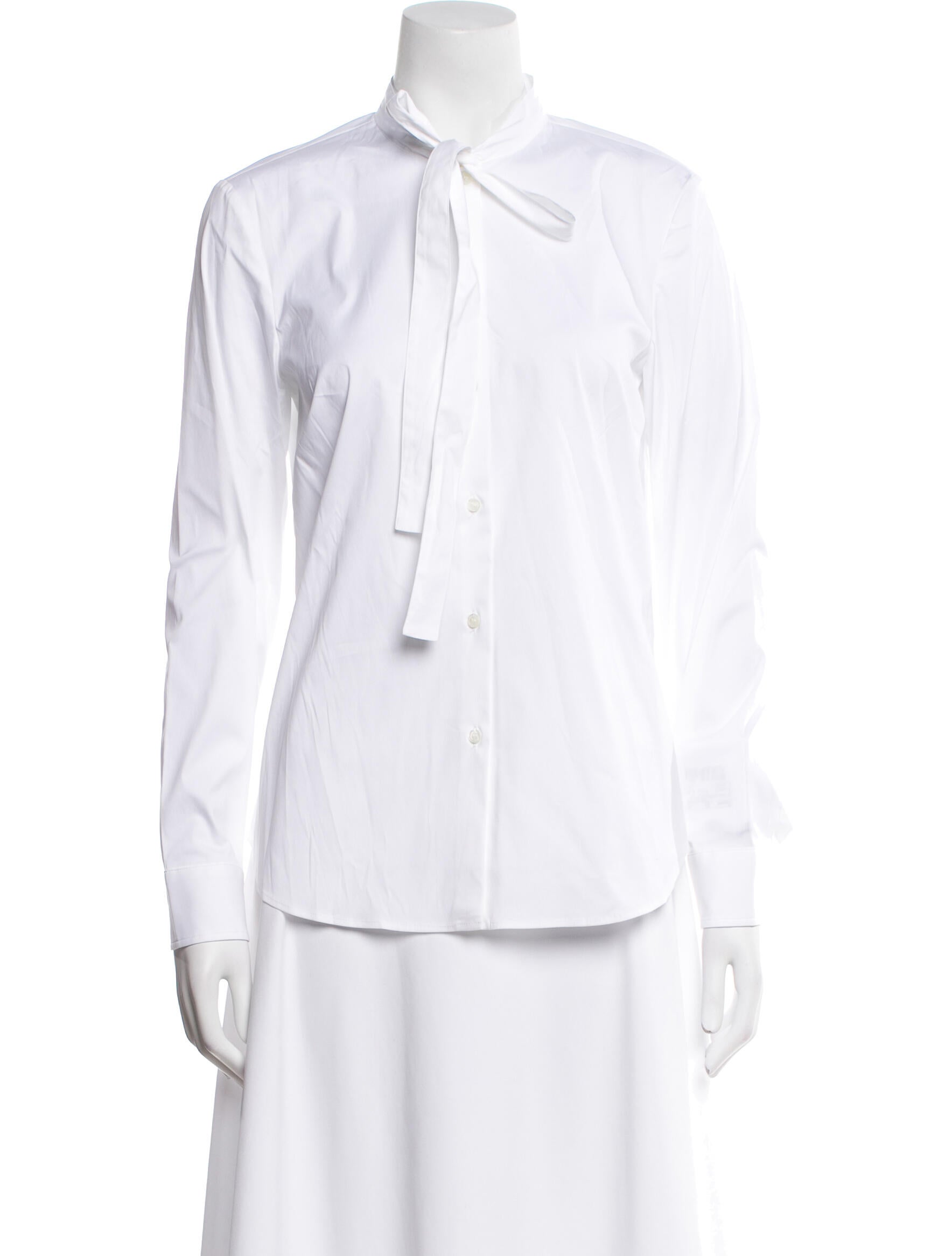 Red Valentino Long Sleeve Button-Up Top