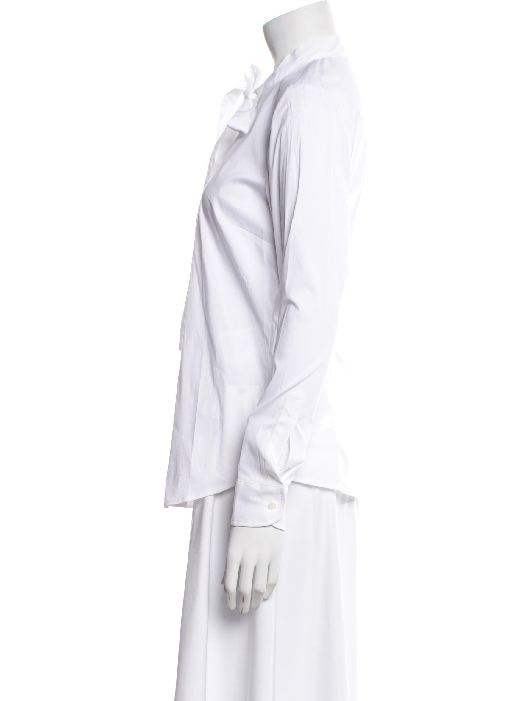 Red Valentino Long Sleeve Button-Up Top