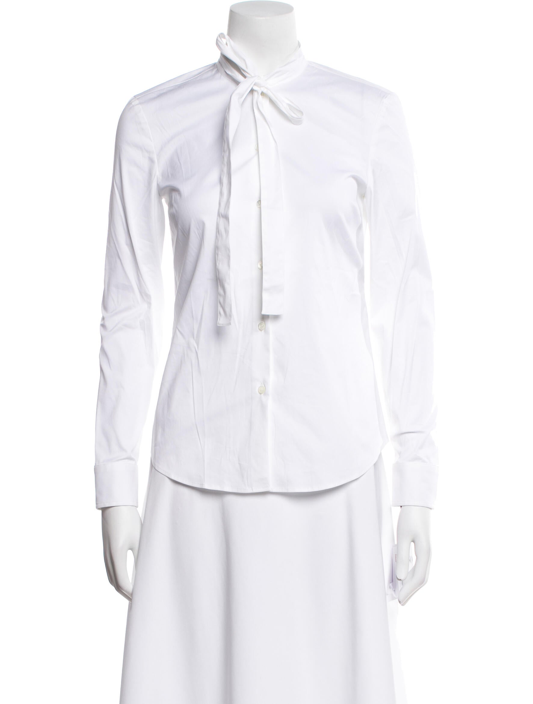 Red Valentino Long Sleeve Button-Up Top