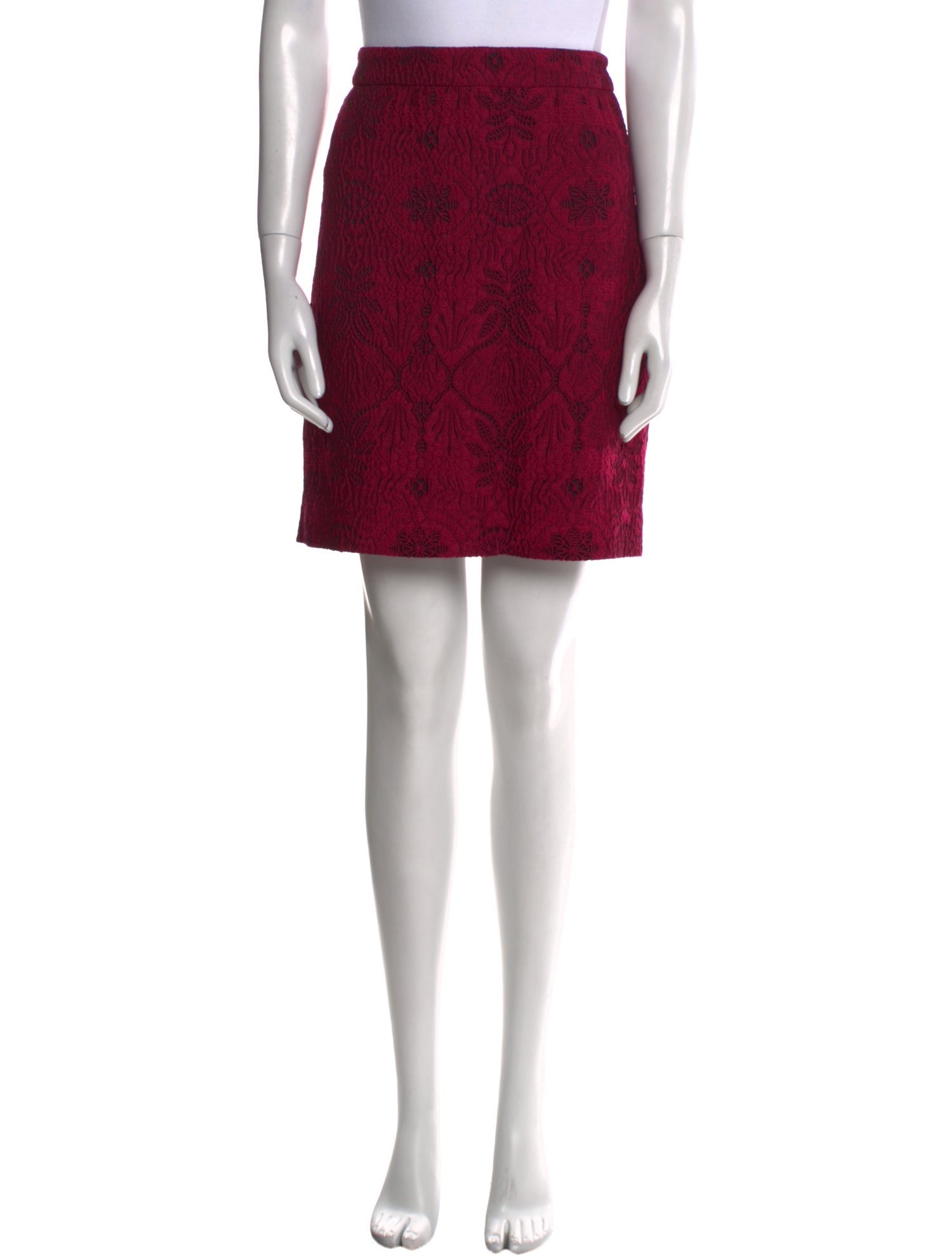 Red Valentino Floral Print Knee-Length Skirt