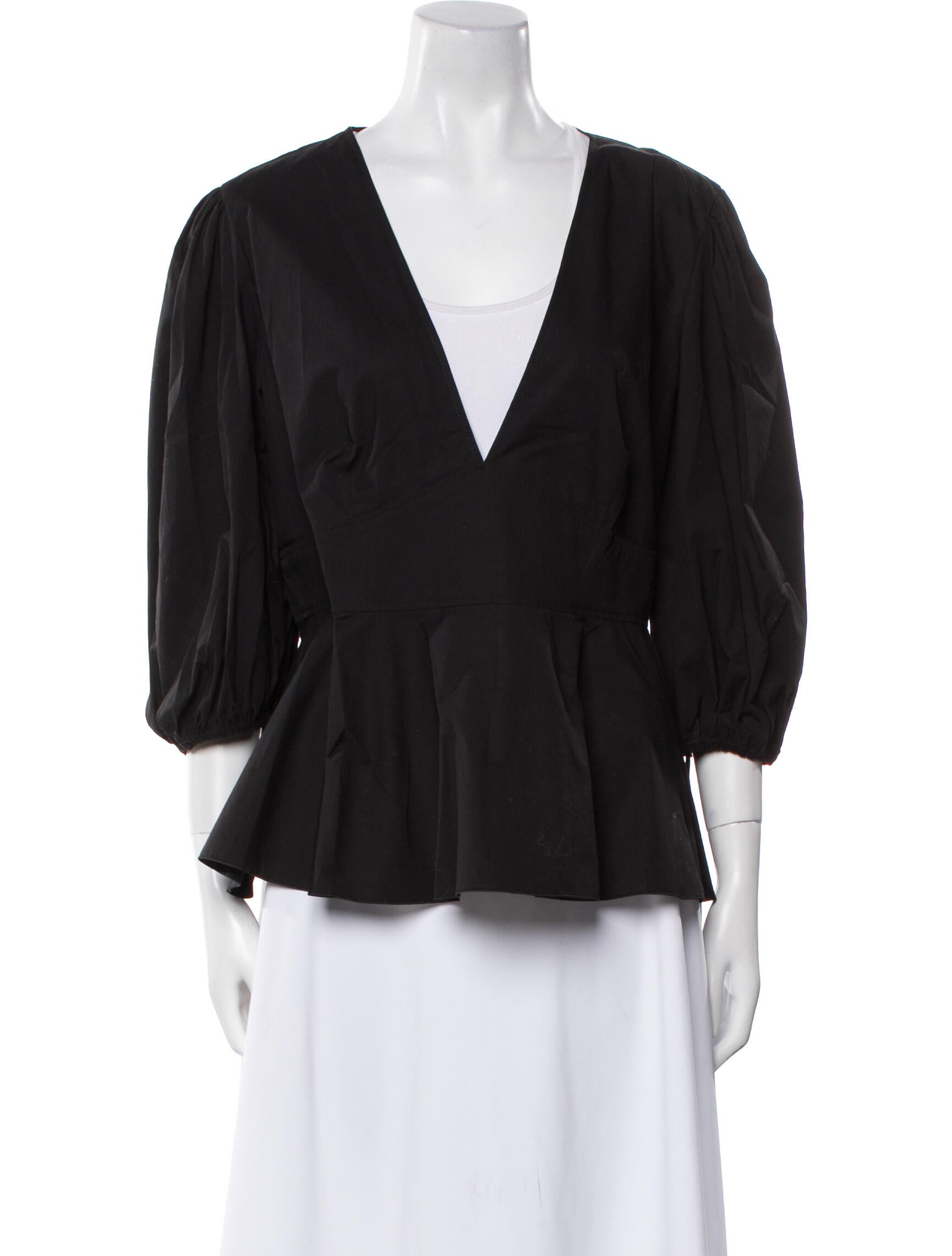 Red Valentino V-Neck Three-Quarter Sleeve Blouse w/ Tags