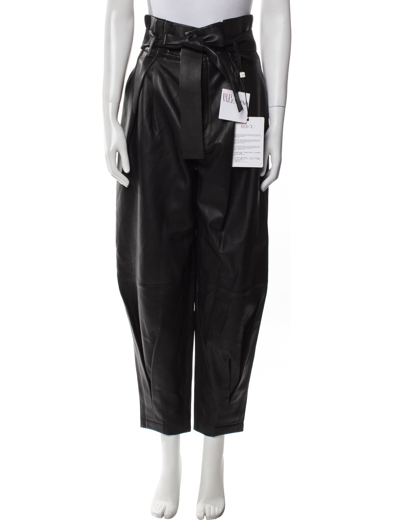 Red Valentino Leather Straight Leg Pants w/ Tags