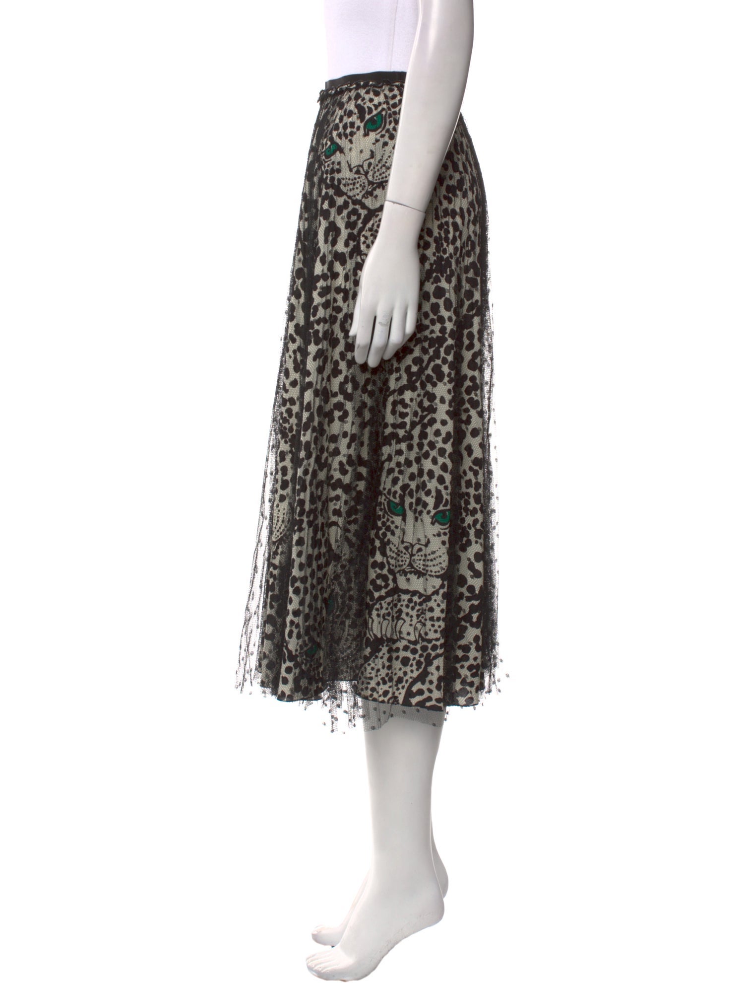 Red Valentino Animal Print Midi Length Skirt w/ Tags