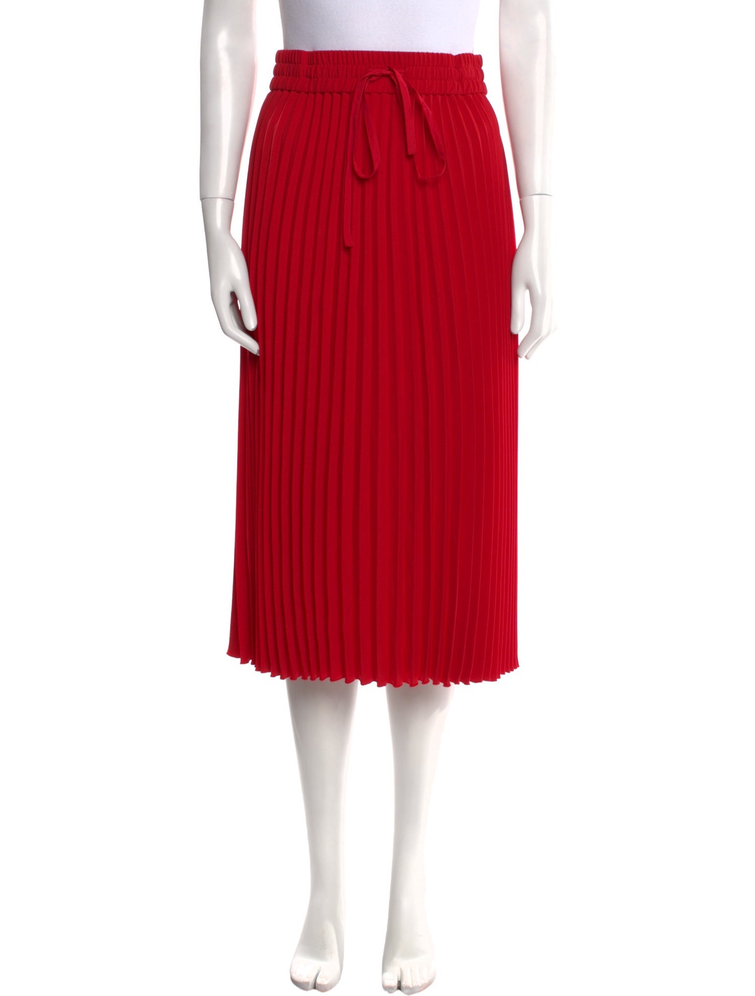 Red Valentino Pleated Accents Midi Length Skirt w/ Tags