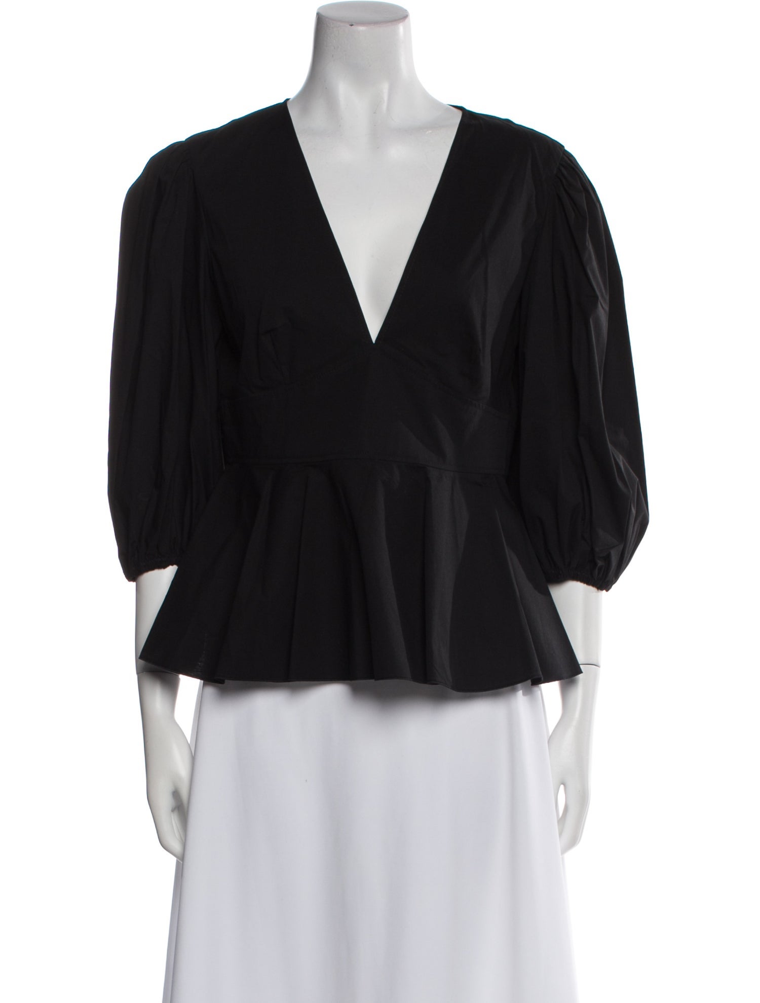 Red Valentino V-Neck Three-Quarter Sleeve Blouse w/ Tags