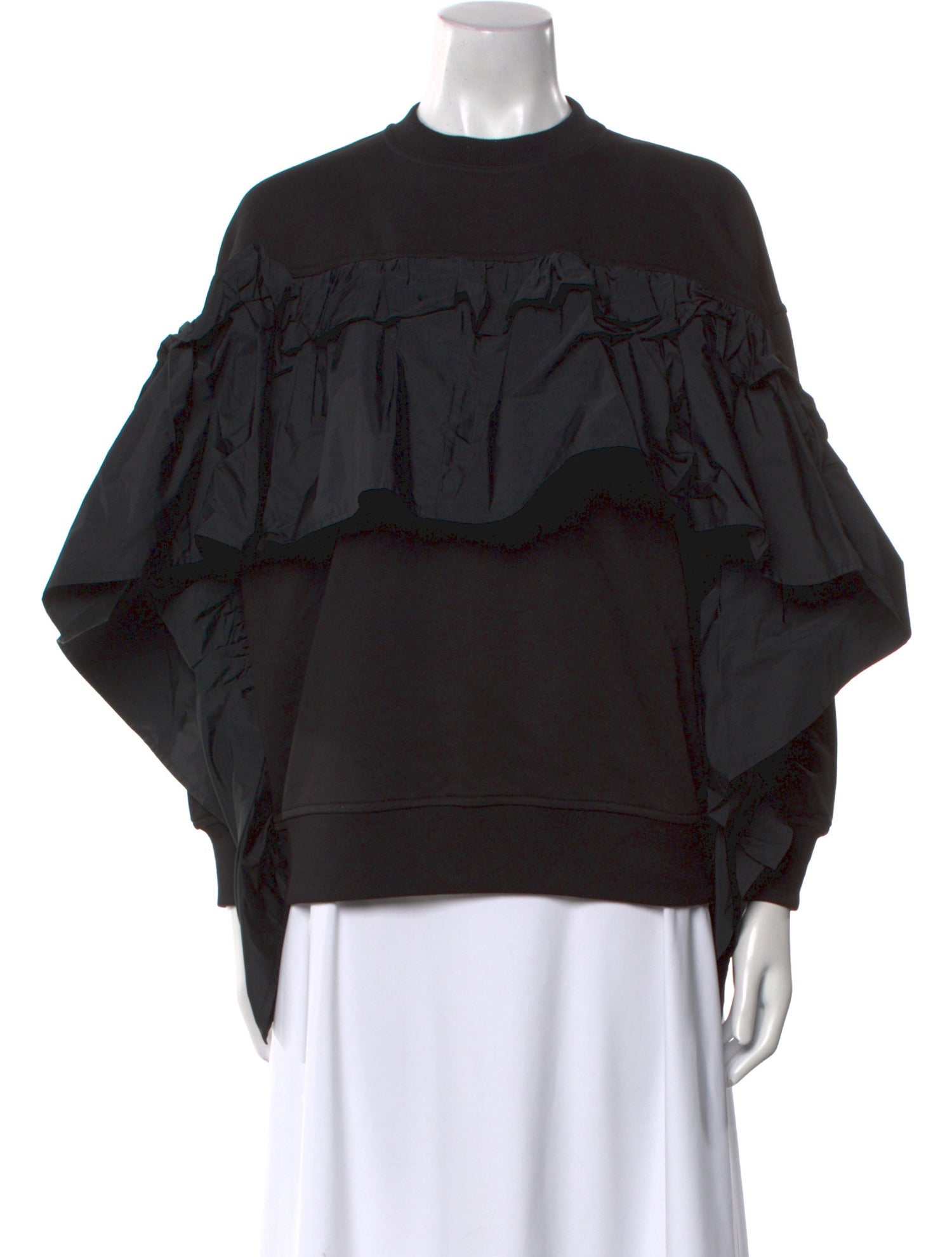 Red Valentino Mock Neck Long Sleeve Sweatshirt