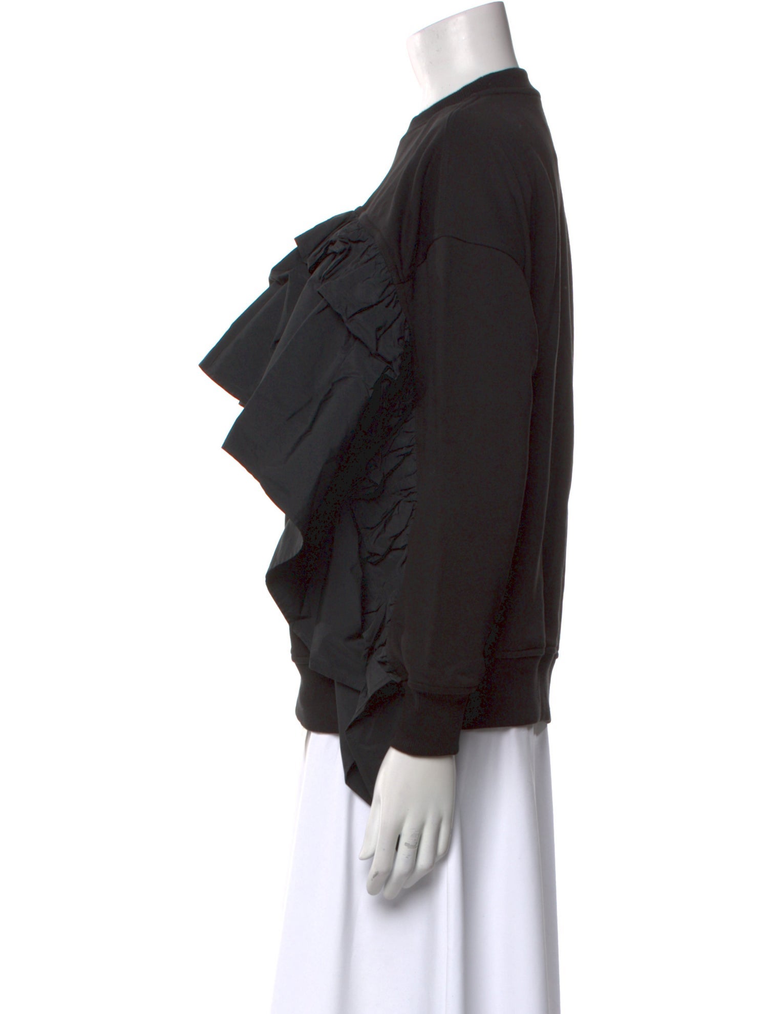 Red Valentino Mock Neck Long Sleeve Sweatshirt