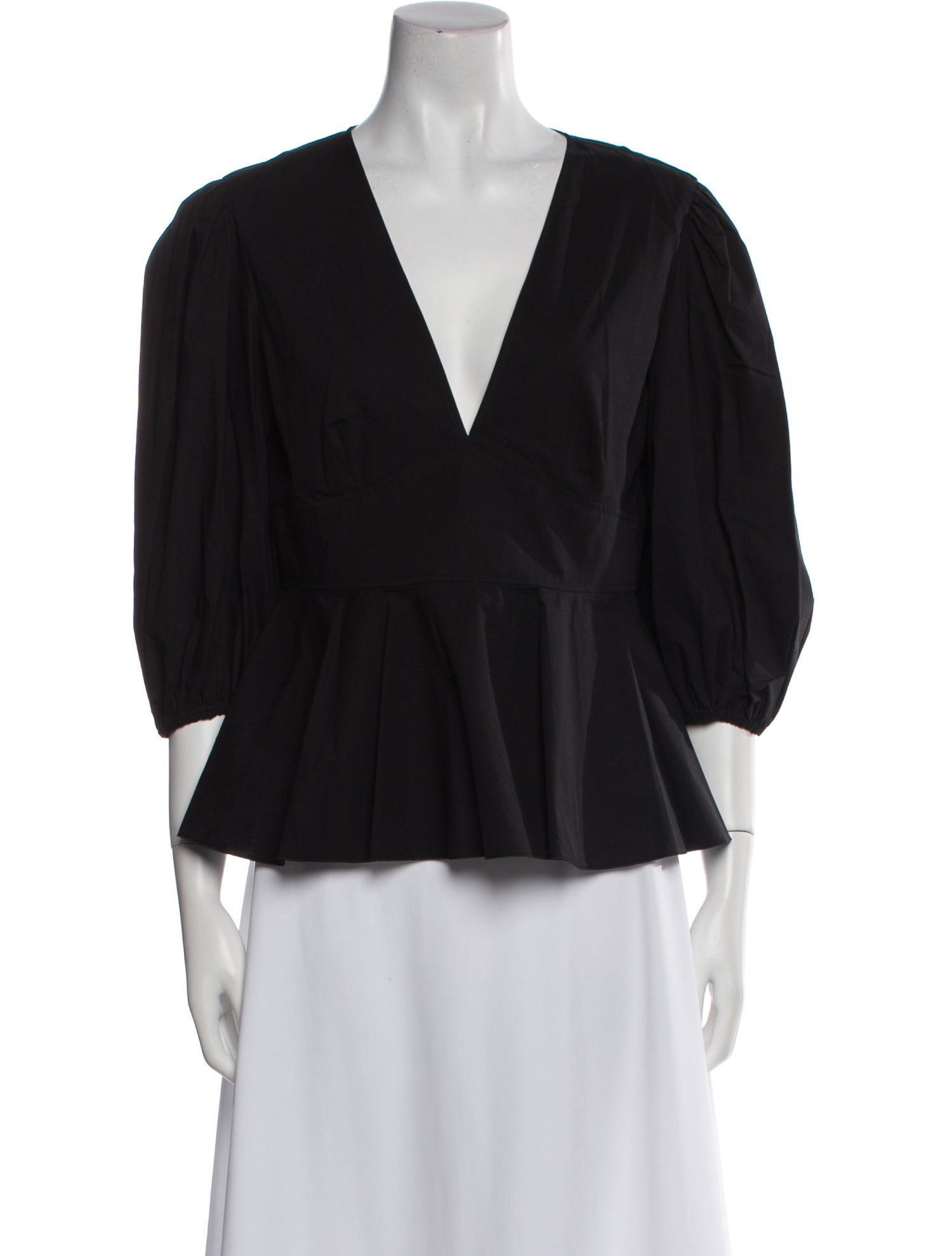 Red Valentino V-Neck Three-Quarter Sleeve Blouse w/ Tags