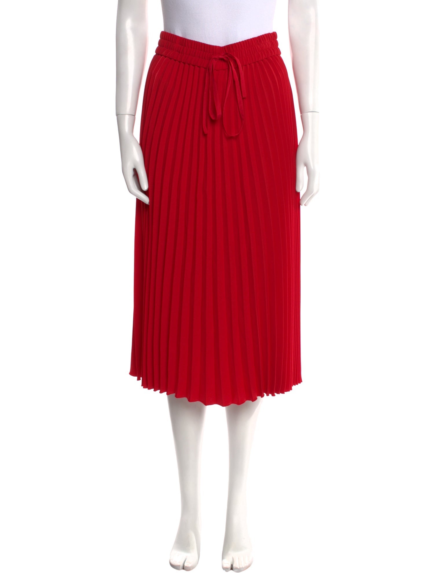 Red Valentino Pleated Accents Midi Length Skirt w/ Tags
