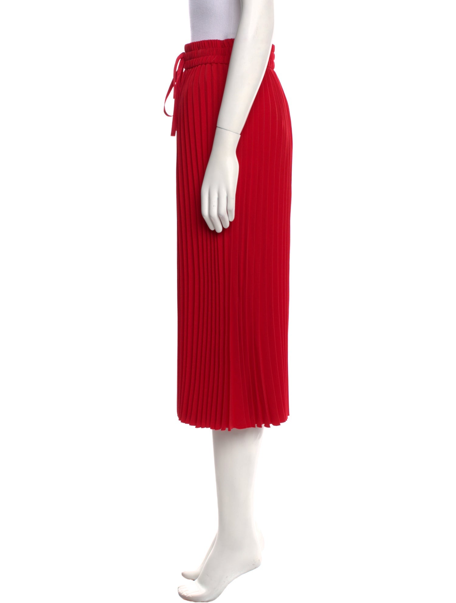 Red Valentino Pleated Accents Midi Length Skirt w/ Tags