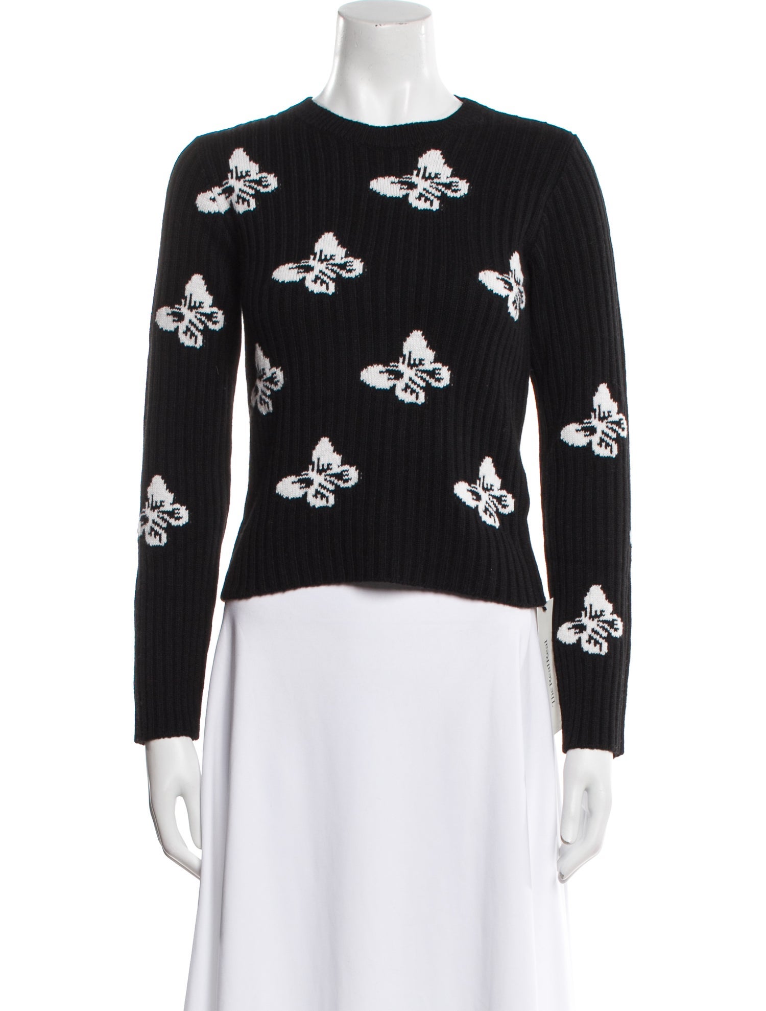 Red Valentino Printed Crew Neck Sweater