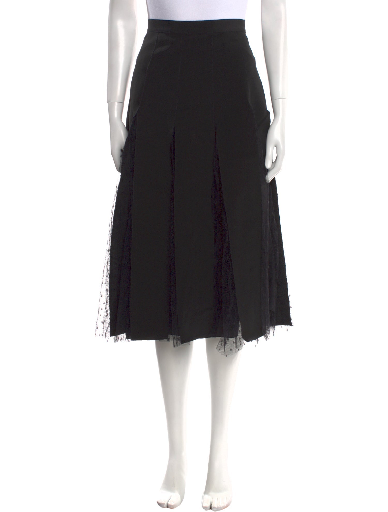 Red Valentino Mesh Accents Midi Length Skirt w/ Tags