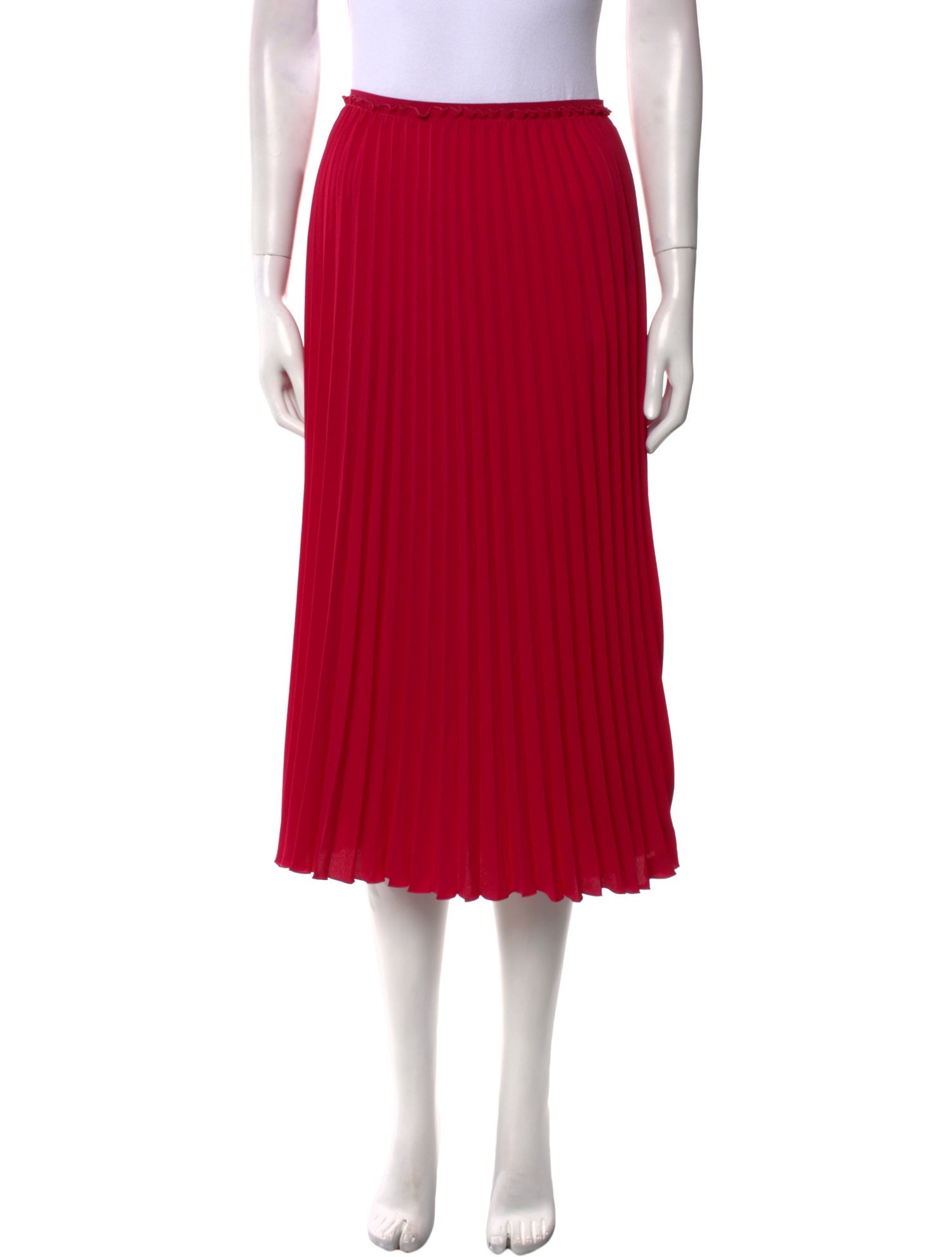 Red Valentino Pleated Accents Knee-Length Skirt w/ Tags