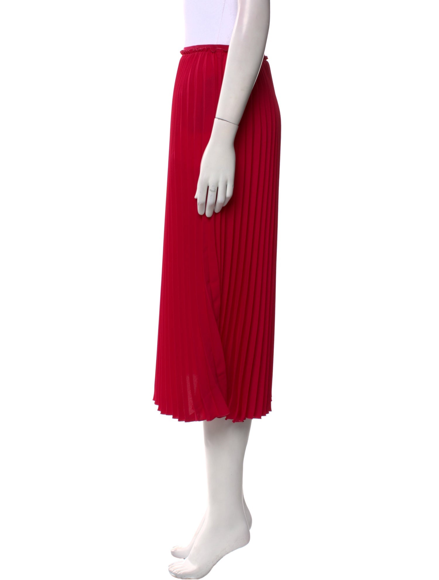 Red Valentino Pleated Accents Knee-Length Skirt w/ Tags