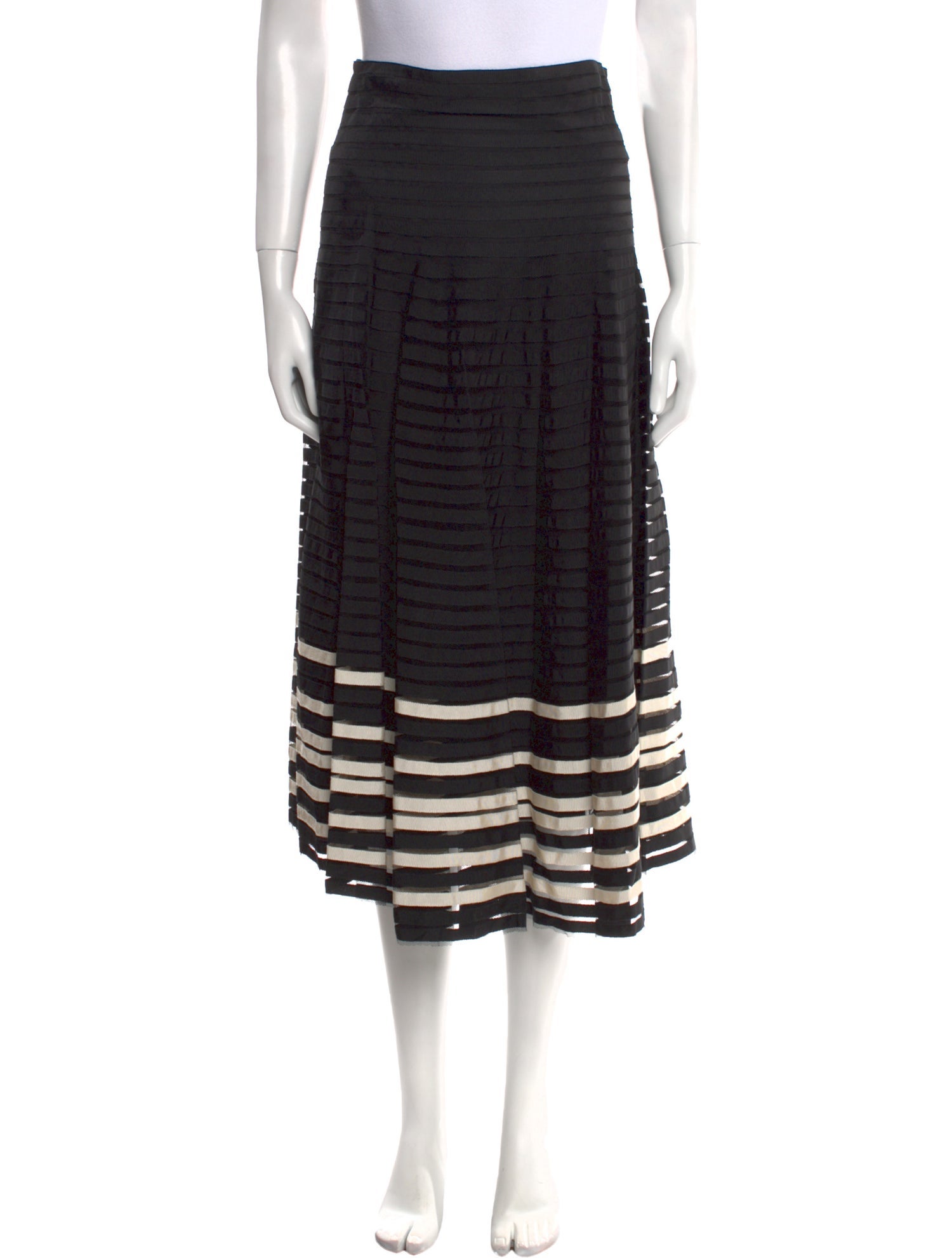 Red Valentino Striped Midi Length Skirt w/ Tags