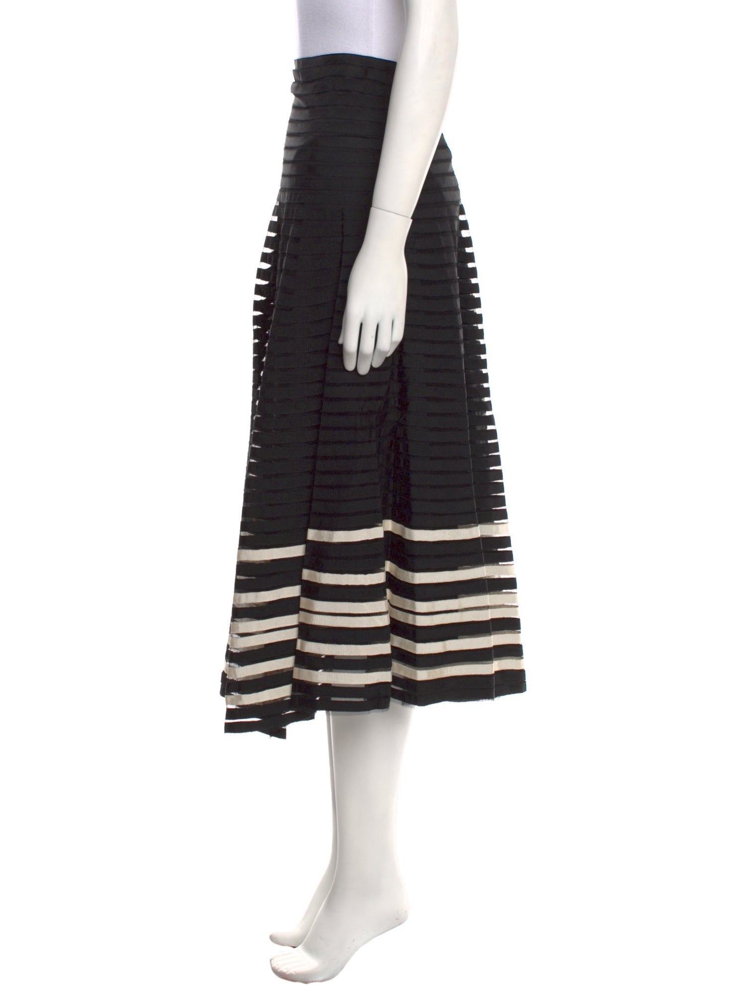 Red Valentino Striped Midi Length Skirt w/ Tags