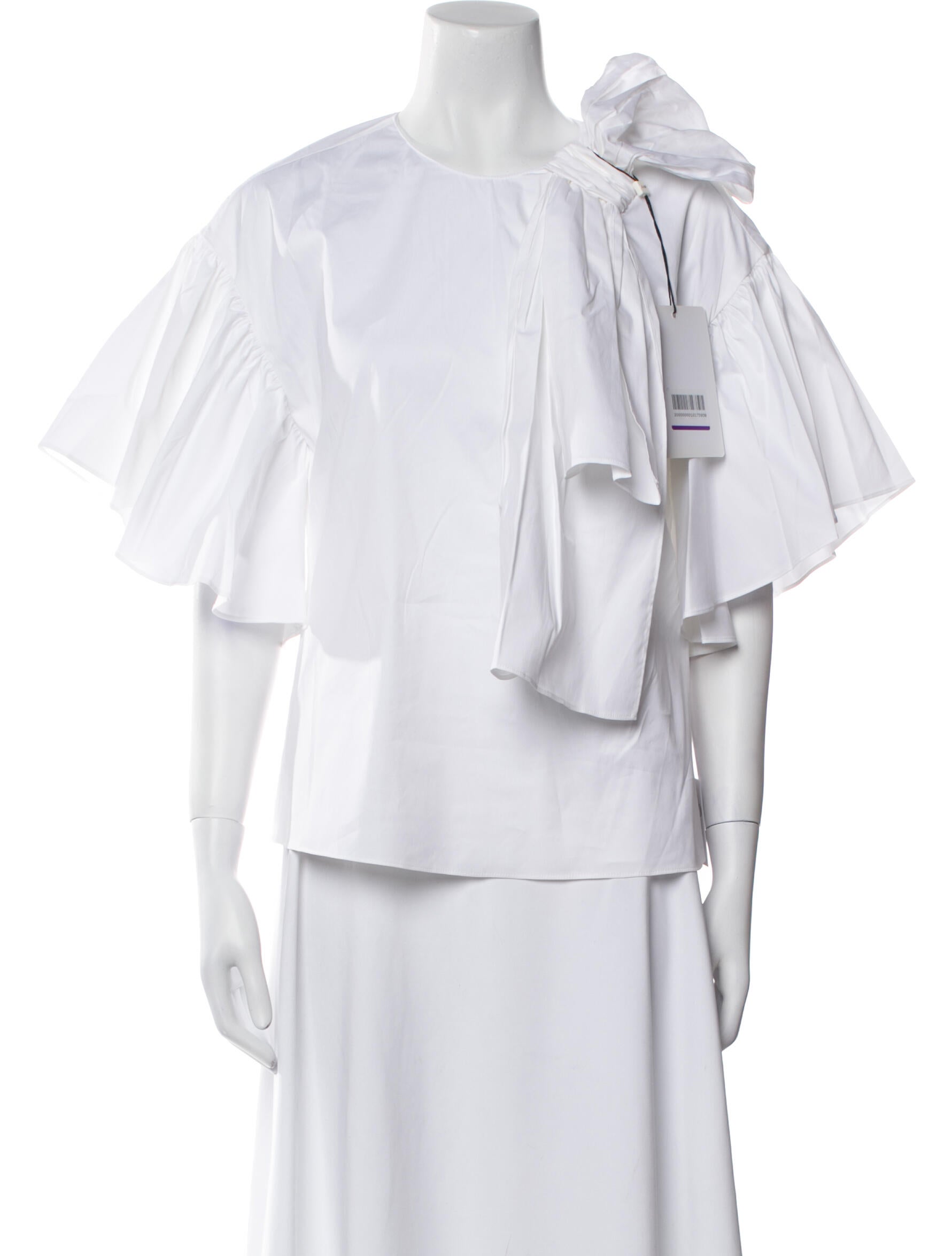 Red Valentino Crew Neck Three-Quarter Sleeve Blouse w/ Tags