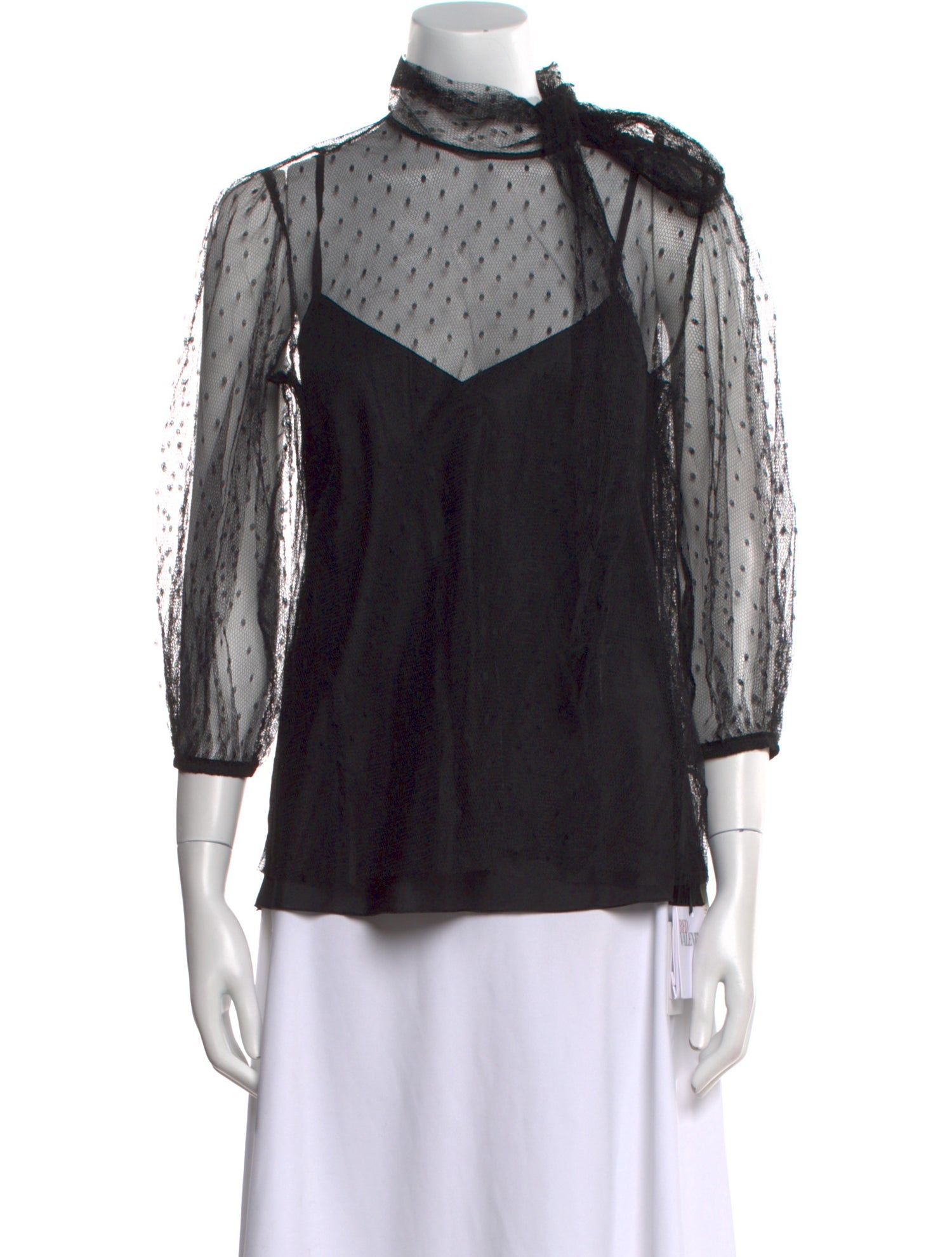 Red Valentino Lace Mock Neck Blouse w/ Tags