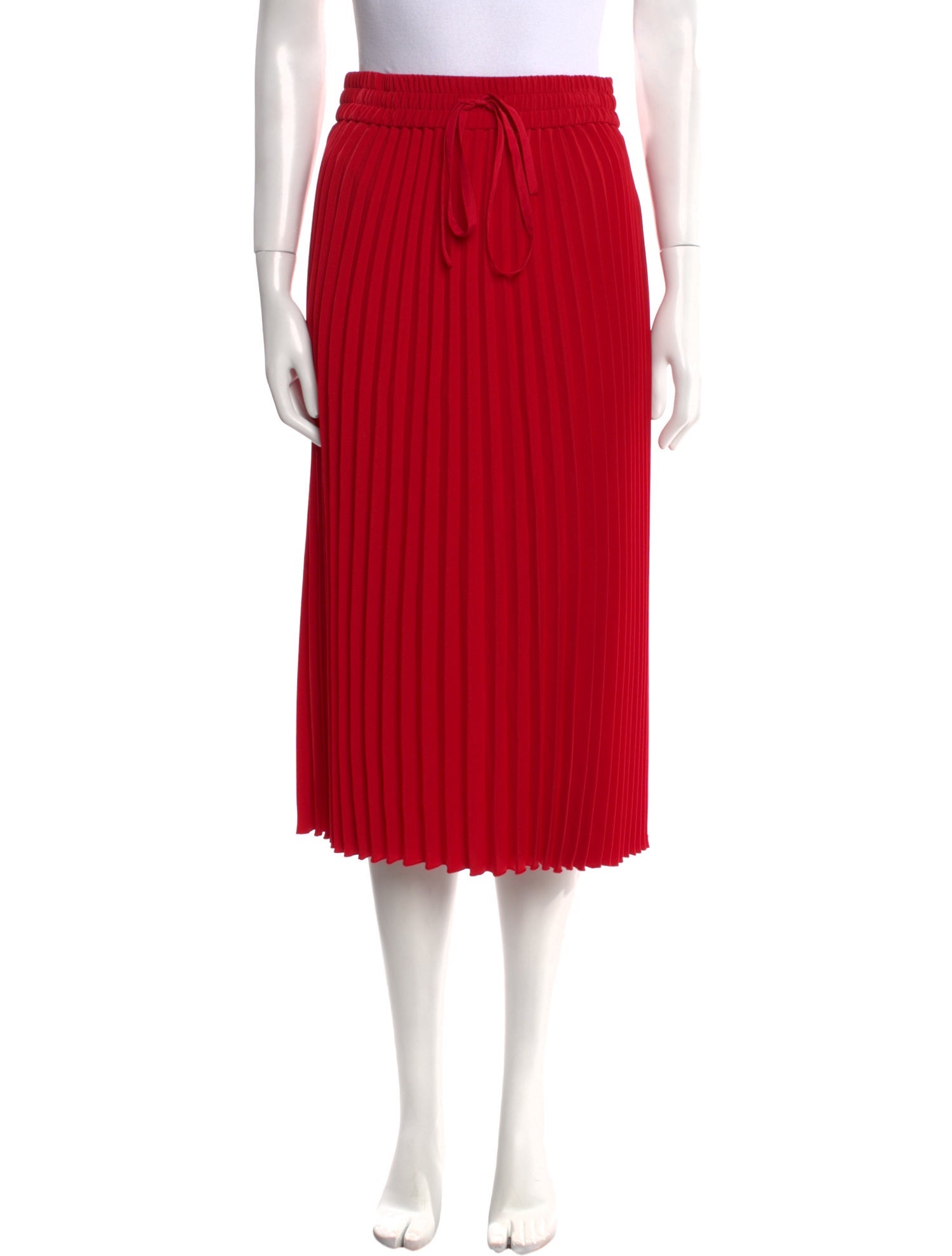 Red Valentino Pleated Accents Midi Length Skirt w/ Tags