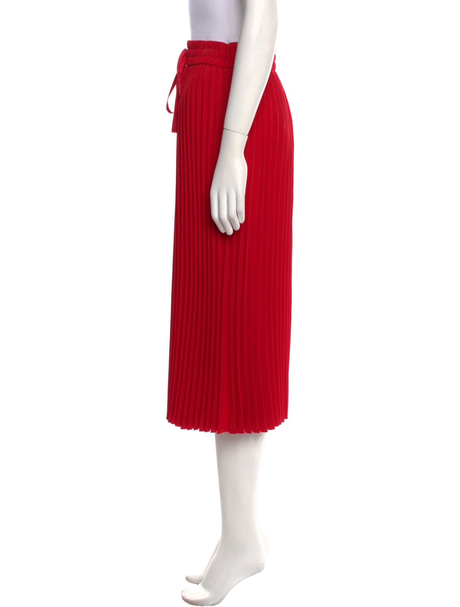 Red Valentino Pleated Accents Midi Length Skirt w/ Tags