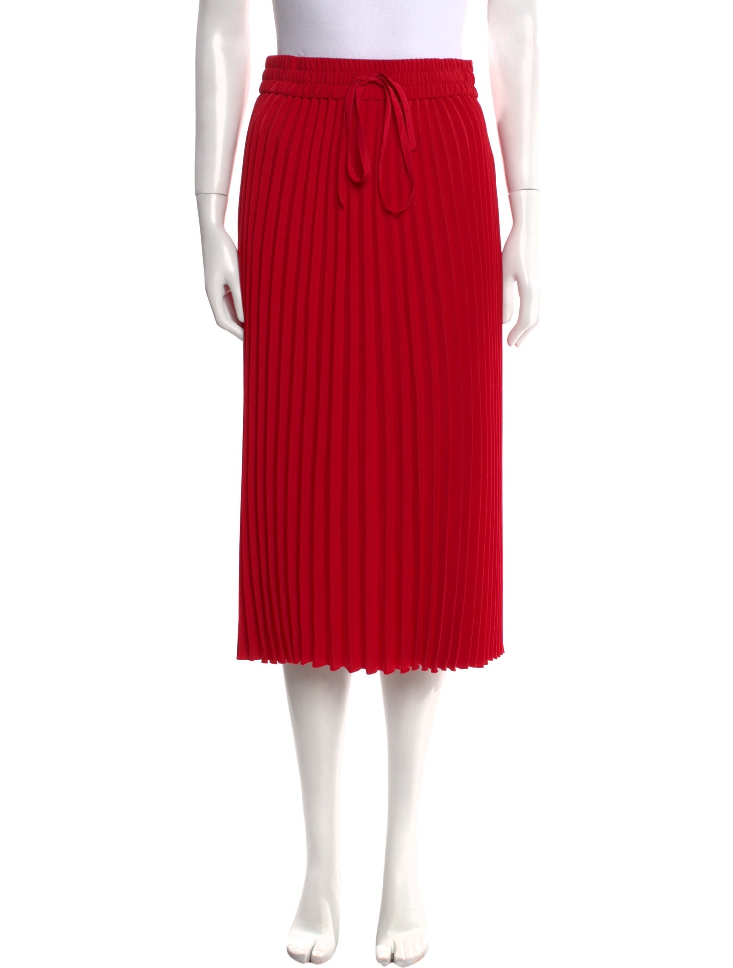 Red Valentino Pleated Accents Midi Length Skirt w/ Tags
